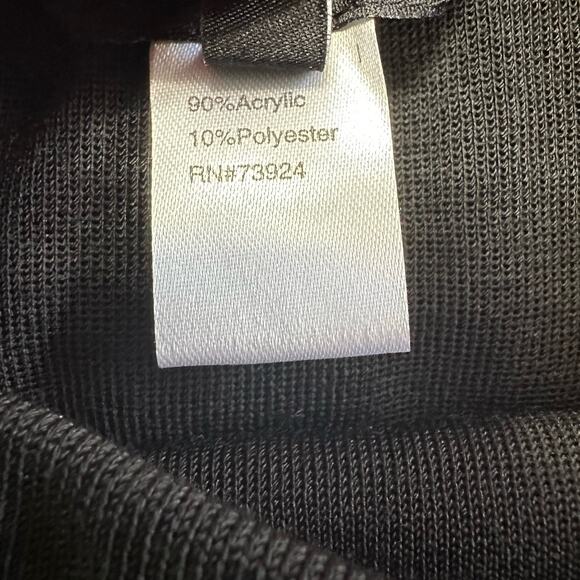 Ming Wang Knit Midi Skirt Womens Size M Black Ruffle Hem Pull-On Classic Stretch - Picture 5 of 6